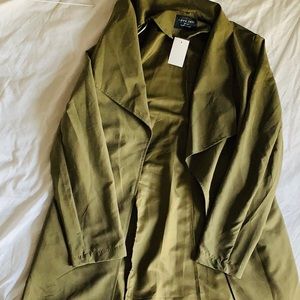 Green Trench Coat // NWT